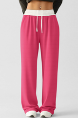 Women's Color-Blocked Drawstring Casual Pants