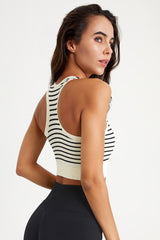 Striped I-Back Sports Bra