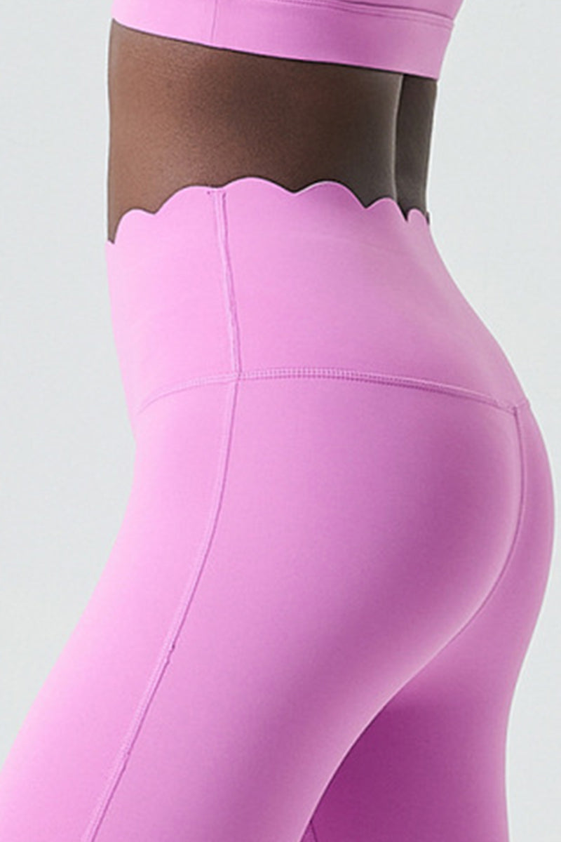 Women Wave Liquid Seamless High Stretch Midweight Yoga Set - Removable Cup Bra & Contoured Tights