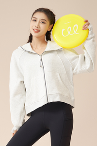 Thick-lined hooded sports sweatshirt