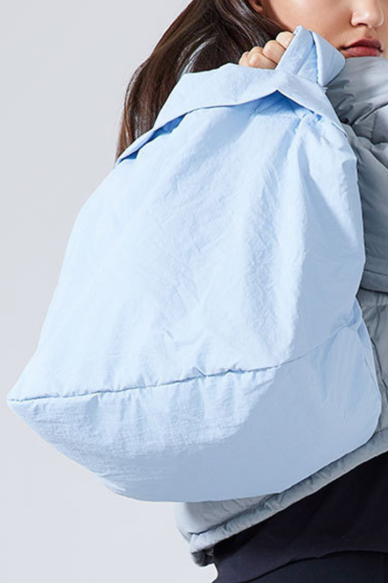 Unisex Nylon Water-Resistant Tote Bag with Adjustable Shoulder Strap