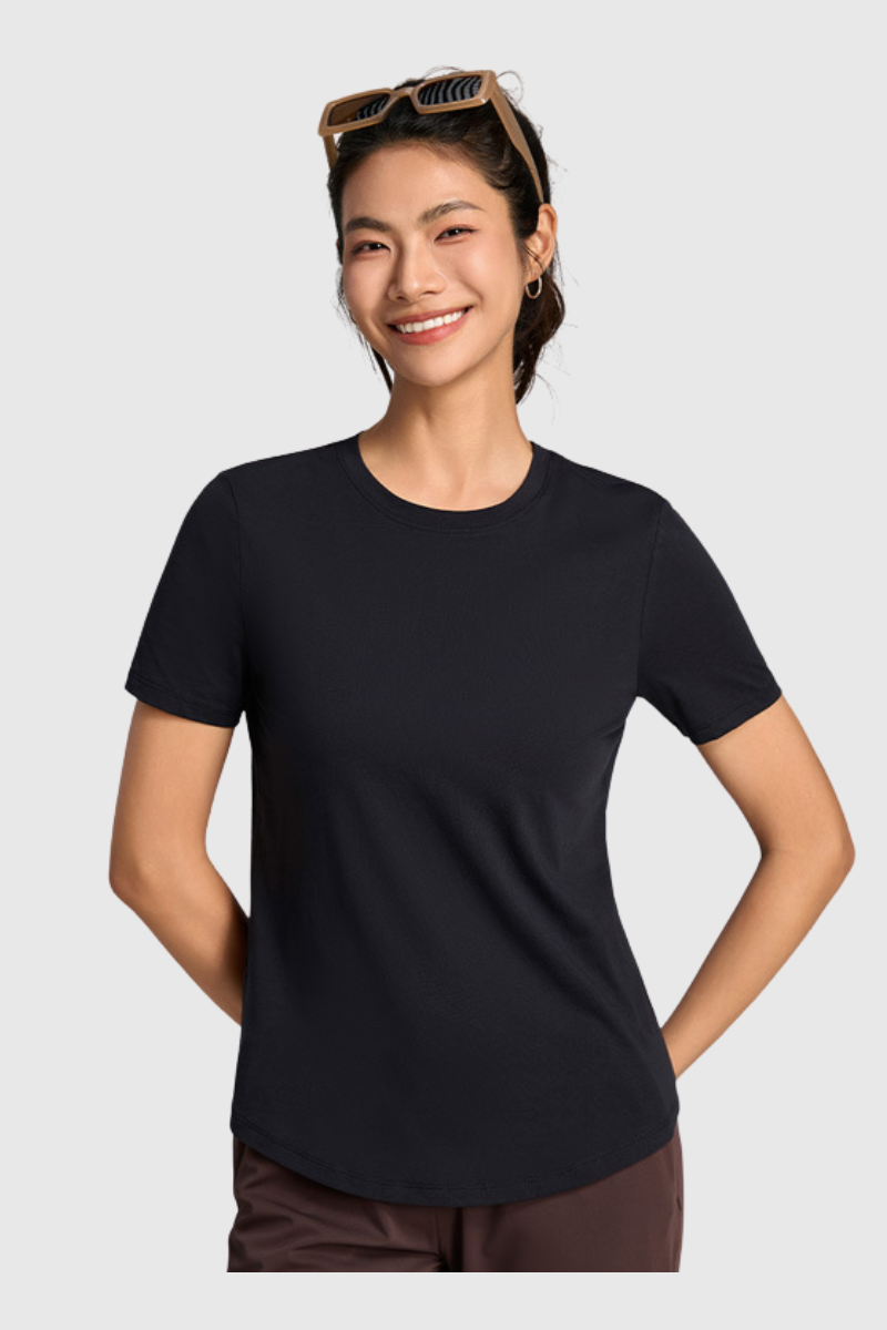 Women's Summer 100% Cotton Lightweight Breathable T-shirt