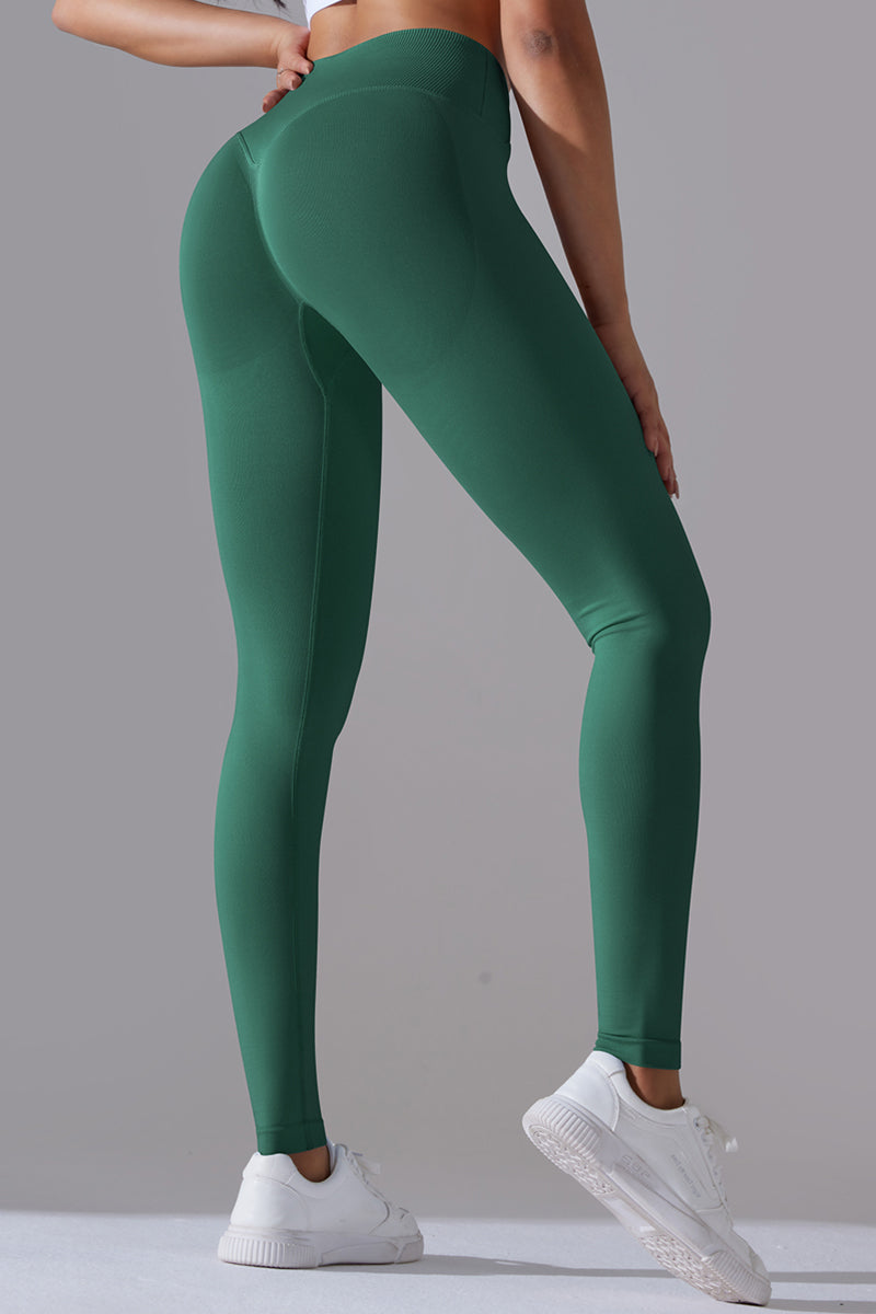 Seamless Women V-Cross Waist Yoga Leggings