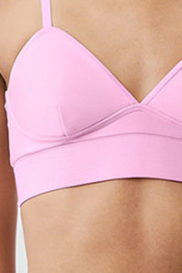 Women's Yoga Set:Thin Strap V-Neck Bra And Stirrup Leggings