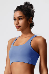 Women Backless Cross Professional Sports With Bra Pad Slim Fashion Fitness Bra