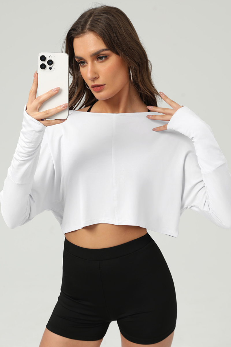 long sleeves  Cropped crop top
