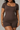 Plus Size Women's Ribbed Square Neck Waist-Cinching Jumpsuit