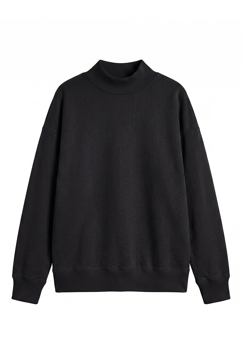 Women's Fall Fleece Relaxed Mock Neck Sweatshirt