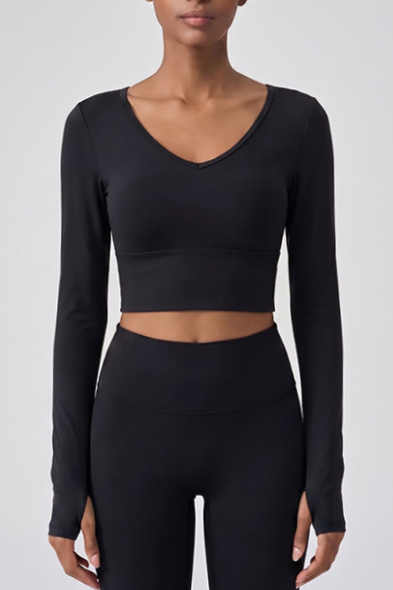 Women's Butterfly Cutout Back Padded Cropped Yoga Top