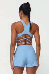 Women Spor Bra With Shorts Set