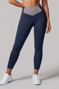 Women's Athletic High Rise Color Block Butt Lifting Leggings