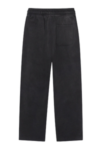 Color-contrast woven strap casual pants