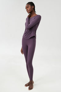 Women Plus-Size Lycra Naked-Feel High-Waisted Seamless Yoga Training Set: Side-Slit Top + Sculpting Leggings
