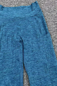 Women Pleated Skinny Hip V Waist Side Pockets No Embarrassment Line Fitness Exercise Yoga Pants