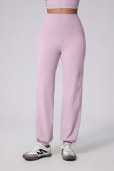 Women High-Waist Wide-Leg Butt-Lifting Cuffed Naked-Feel Yoga Running Workout Pants