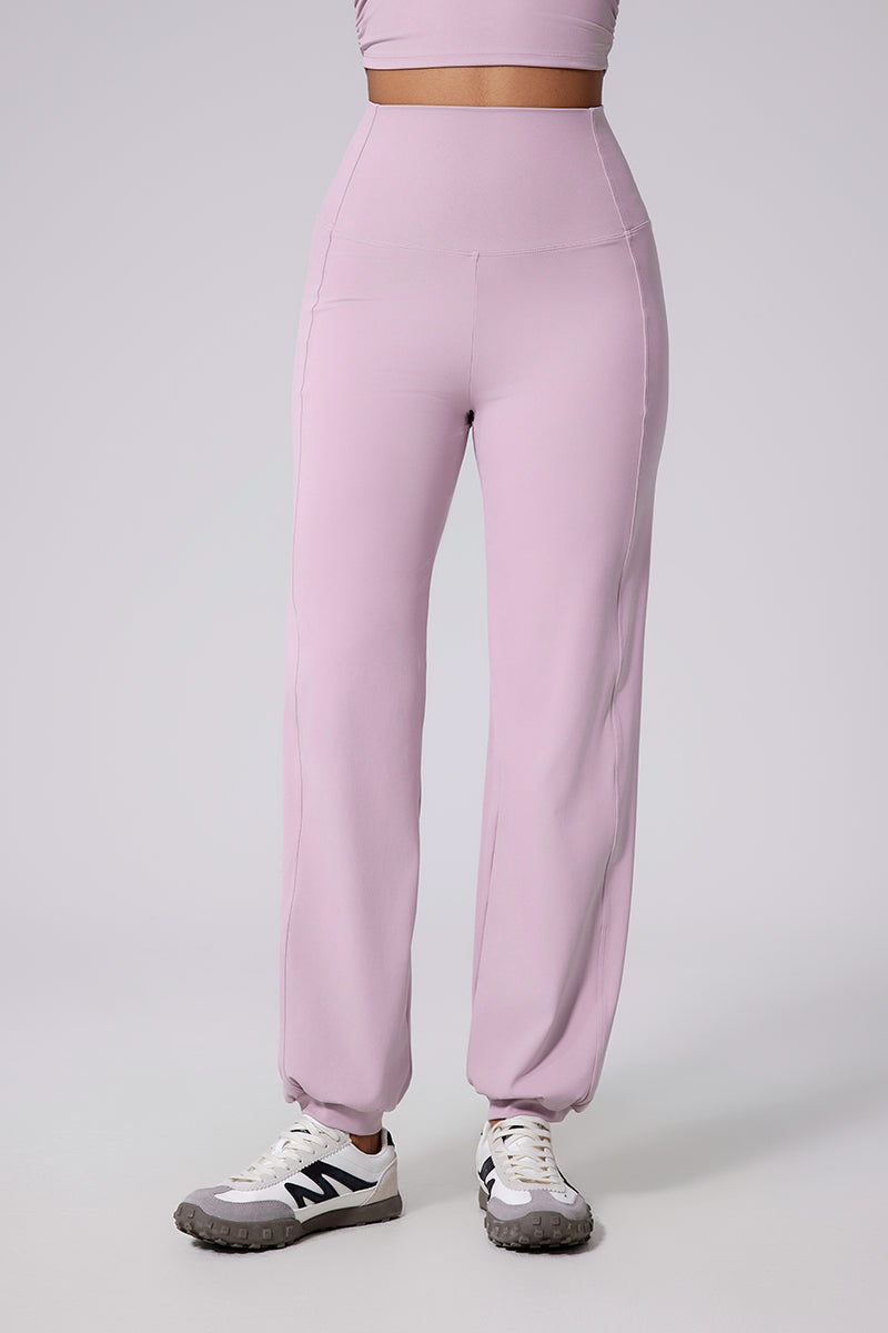 Women High-Waist Wide-Leg Butt-Lifting Cuffed Naked-Feel Yoga Running Workout Pants