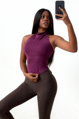 Women's backless sleeveless TankTop with chest pads