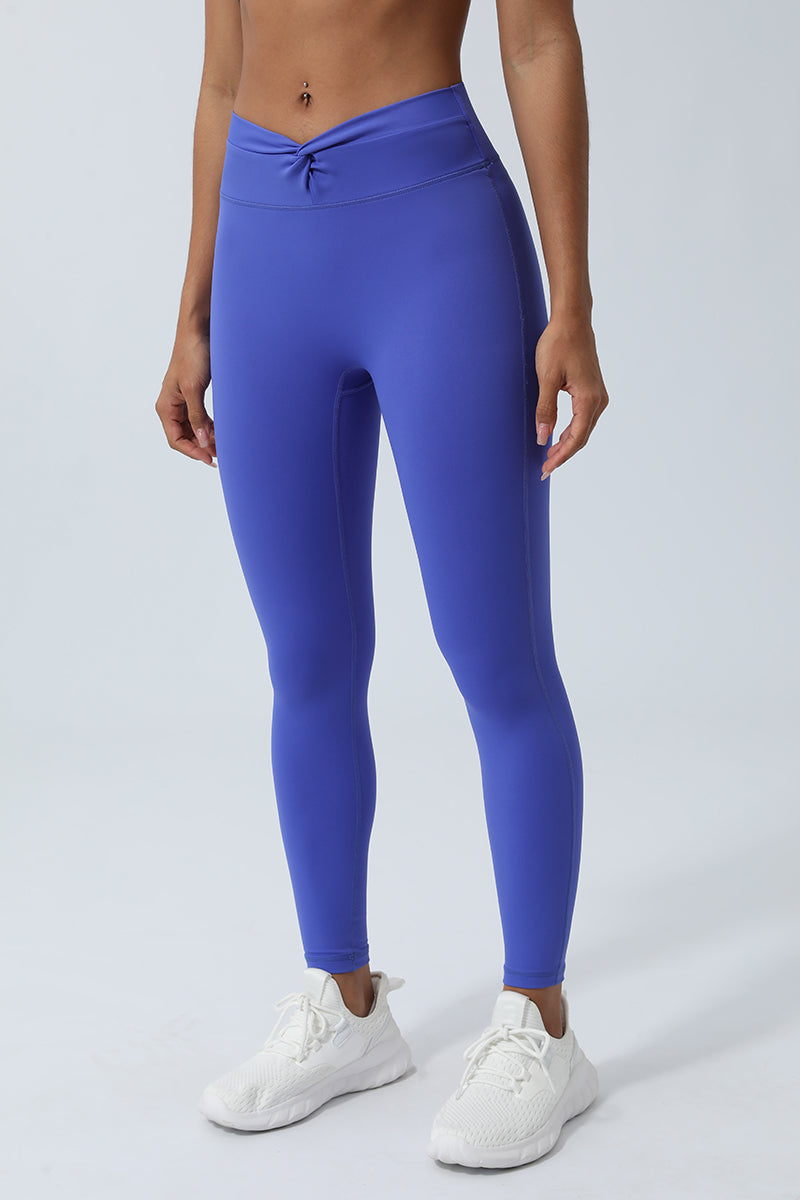 Women Twist Waist Yoga Leggings