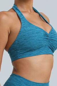 Women Adjustable Straps Hanging Neck Skinny Back Quick Dry Sports Fitness Running Yoga Bra