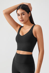 Women Fixed Bra Pads U-Back Nude Shape Fitness Yoga Exercise Vest