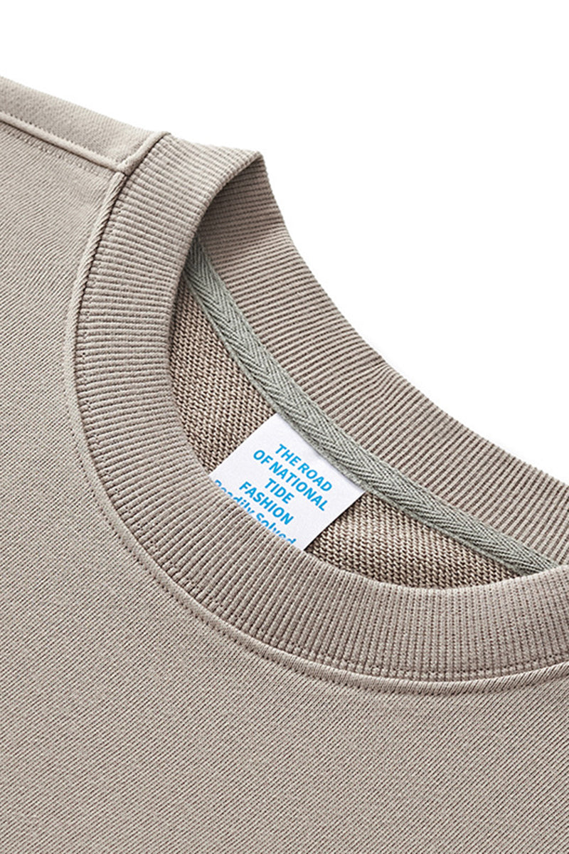 Unisex Heavyweight Brushed Crew Neck Casual Hoodie