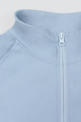 Women Color Block Stand Collar Workout Jacket