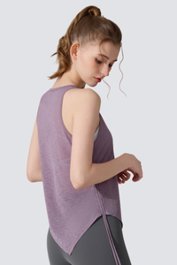 Women's  Summer Side Drawstring Sheer Breathable Tank Top