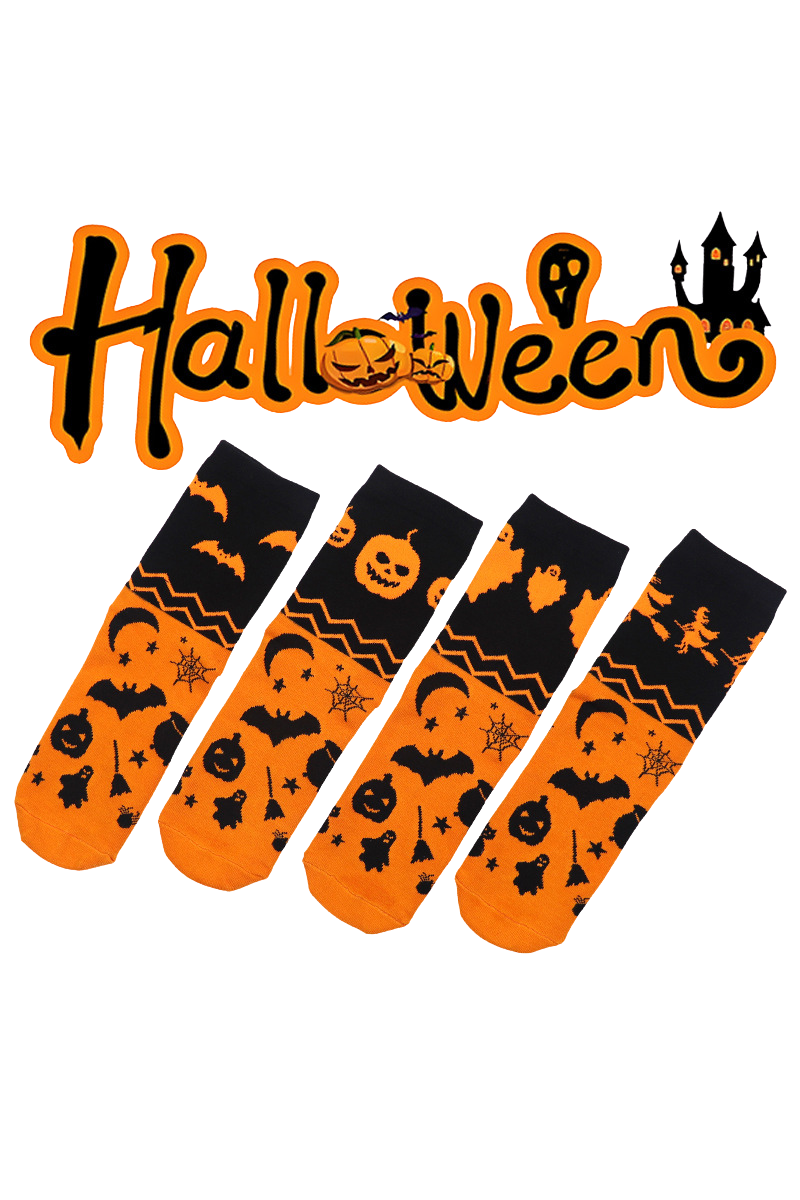 Unisex Halloween Festival Fun Print Mid-Calf Crew Socks