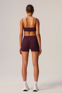 2 Pcs Set High Elastic Thin Strap Halter Neck Fitness Running Sports Bra + Push-Up Shorts