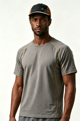Men's Raglan Contrast Stitch Panel Quick Dry Outdoor Top