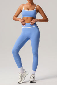2 Pcs Set High Support Sports Bra + U-shaped waistline Yoga Sports Legging