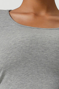 Women Ribbed Cropped Long-Sleeve Workout Top