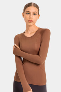 Women'S Yoga Long Sleeved With Thumbhole