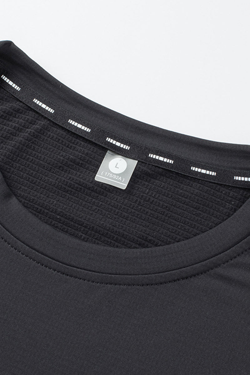 Men Solid Quick-Dry Outdoor Training Long Sleeve Top
