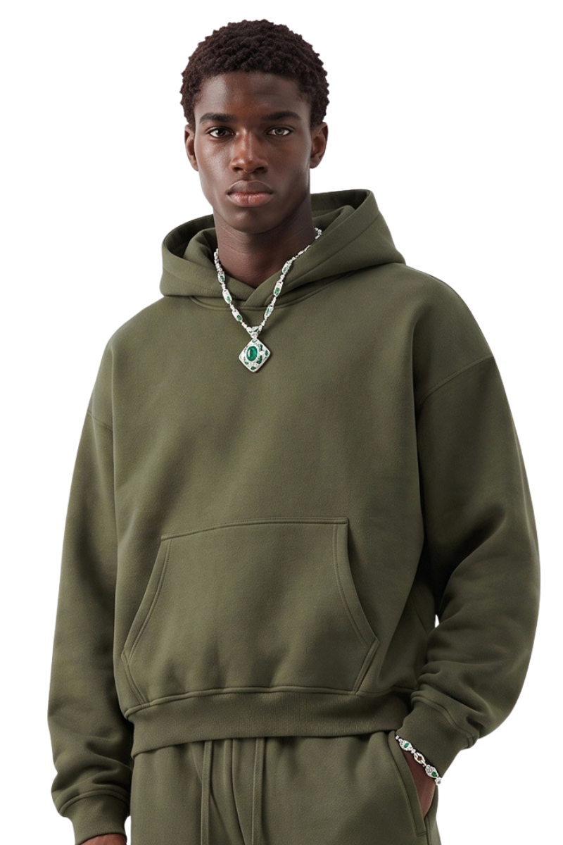 Men's Fall Front Pocket Fleece Heavyweight Hoodie