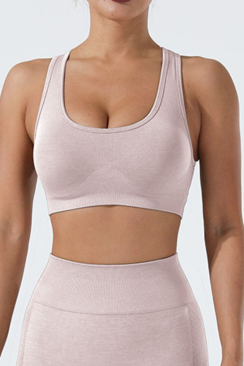 Women's Sport U-neck Cross Back Seamless Bra