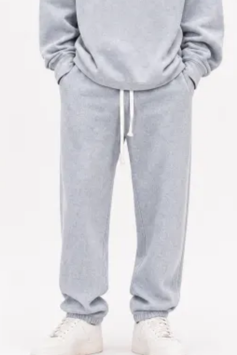 Unisex Fall Vintage Washed Elastic Waist Drawstring Joggers