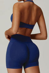 women's   high waisted Hanging sports bra& Leggings suits