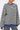 Women Fall Contrast Striped Lantern Sleeve Loose Sweatshirt