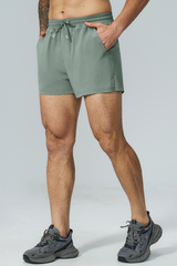 Men's Soft Breathable Athletic Shorts With Built In Liner