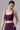 Women's Wide Strap Color-Block Faux Two-Piece Sports Bra