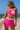 Women's Color Block Twist Front Mesh Bikini