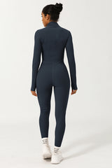 Women Half Zipper Sport Jumpsuit