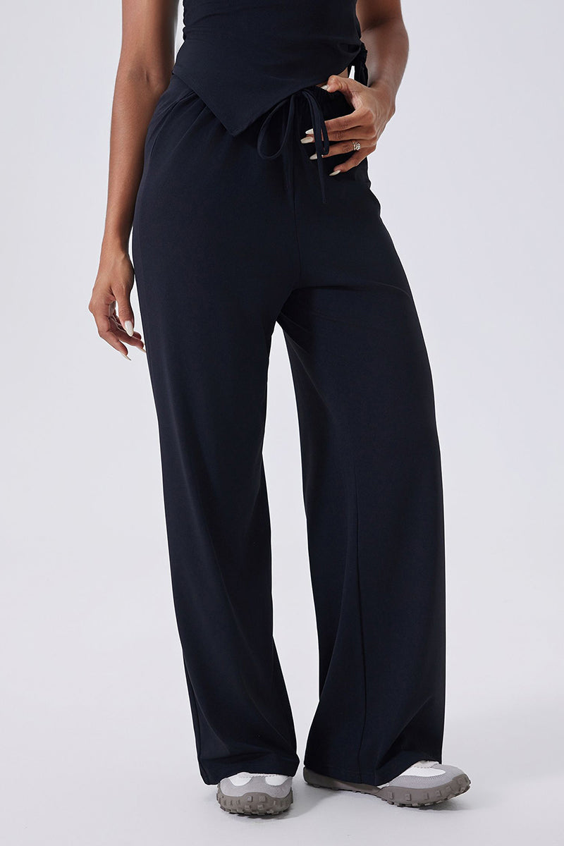 Women High-Waist Relaxed-Fit Drawstring Yoga Lounge Pants