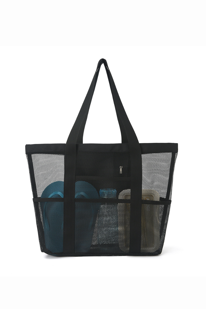 Women's Summer Solid Large Capacity Mesh Sports Bag