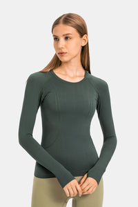 Women'S Yoga Long Sleeved With Thumbhole