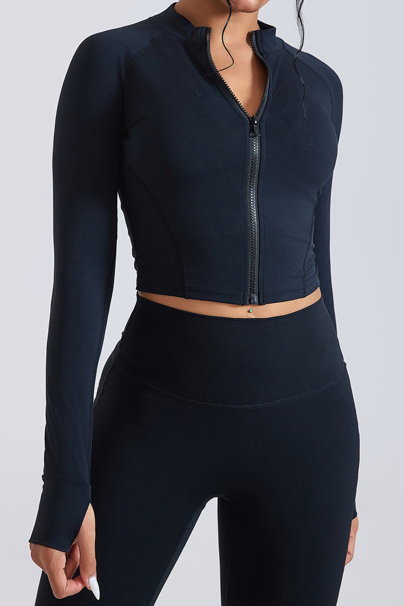 Women Stand Collar Windproof Sport Jacket