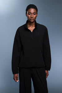 Women Stand Collar Half Zip Windproof Lightweight Workout Long Sleeve Jacket