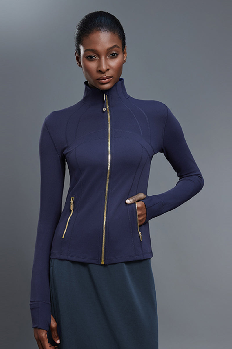 Women Slim-Fit Stretch Yoga Cycling Running Workout Jacket