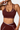 Women's Double Strap Leopard Splice Crisscross Back Sports Bra